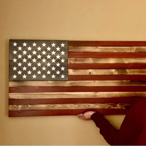 Rustic American Flag (Handcrafted) - Picture 2 of 6